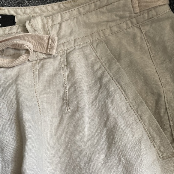Jacob Inc 100% linen adjustable flare leg beige pants. - Picture 5 of 7